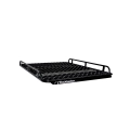 Tracklander Aluminium (1800mm x 1290mm) Open Ended Rack for Mitsubishi Pajero Sport QE-QF 5dr SUV with Flush Roof Rail (2015 to 2023) - Factory Point Mount