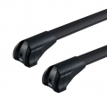 CRUZ Airo Fuse Black 2 Bar Roof Rack for Vauxhall Meriva B MPV 5dr Wagon with Bare Roof (2010 to 2014) - Factory Point Mount