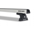Rhino Rack JA9813 Heavy Duty RLT600 Ditch Mount Silver 2 Bar Roof Rack for Iveco Daily H1 3520 WB MWB Low Roof with Bare Roof (2014 onwards) - Factory Point Mount