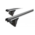 Prorack HD Through Bar Silver 2 Bar Roof Rack for Ford Bronco 2dr Ute with Rain Gutter (1981 to 1987) - Gutter Mount