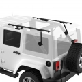 Yakima TrimHD SkyLine Black 2 Bar Roof Rack for Jeep Wrangler JK Unlimited 4dr SUV with Rain Gutter (2007 to 2019) - Track Mount