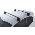Rhino Rack JA6411 Euro 2500 Black 2 Bar Roof Rack for Peugeot 208 GTi 3dr Hatch with Bare Roof (2013 onwards) - Clamp Mount