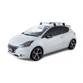 Rhino Rack JA6411 Euro 2500 Black 2 Bar Roof Rack for Peugeot 208 GTi 3dr Hatch with Bare Roof (2013 onwards) - Clamp Mount