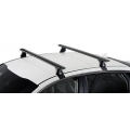 CRUZ Airo T Black 2 Bar Roof Rack for Mitsubishi Triton MK 4dr Ute with Bare Roof (1996 to 2006) - Clamp Mount