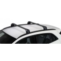 CRUZ Airo Fuse Black 2 Bar Roof Rack for BMW 1 Series E81 3dr Hatch with Bare Roof (2007 to 2012) - Factory Point Mount