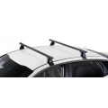 CRUZ ST Black 2 Bar Roof Rack for Chevrolet Lacetti J200 5dr Hatch with Bare Roof (2004 to 2008) - Clamp Mount