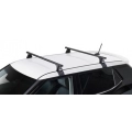 CRUZ ST Black 2 Bar Roof Rack for Nissan Pathfinder R51 5dr SUV with Bare Roof (2005 to 2013) - Clamp Mount
