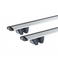 CRUZ Airo R Silver 2 Bar Roof Rack for Peugeot 405 Break 5dr Wagon with Raised Roof Rail (1989 to 1997) - Raised Rail Mount
