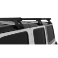 Rhino Rack JB0105 Heavy Duty RL110 Black 3 Bar Roof Rack for Jeep Wrangler JL 4dr SUV with Rain Gutter (2019 onwards) - Gutter Mount