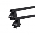 Rhino Rack JA0130 Heavy Duty 2500 Black 2 Bar Roof Rack for Ford Courier PE-PH 4dr Ute with Bare Roof (1999 to 2006) - Clamp Mount