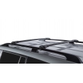 Rhino Rack JA7981 Vortex StealthBar Black 2 Bar Roof Rack for Toyota Land Cruiser 5dr 200 Series with Raised Roof Rail (2007 to 2022) - Raised Rail Mount