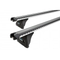 Prorack HD Through Bar Silver 2 Bar Roof Rack for Subaru Leone 4dr Sedan with Bare Roof (1984 to 1994) - Clamp Mount