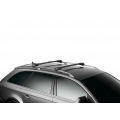 Thule WingBar Edge Rail Black Roof Racks for Jaguar X-Type 5dr Wagon with Raised Roof Rail (2001 to 2009) - Raised Rail Mount