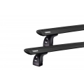 Thule 751 WingBar Evo Black 2 Bar Roof Rack for Fiat Ducato L1H1 (III) 2dr SWB Low Roof with Factory Mounting Point (2006 to 2014) - Factory Point Mount