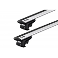 Thule 7104 WingBar Evo Silver 2 Bar Roof Rack for Nissan Pathfinder R53 5dr SUV with Raised Roof Rail (2021 onwards) - Raised Rail Mount