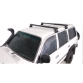 Rhino Rack JA0631 Heavy Duty RL110 Black 2 Bar Roof Rack for Toyota Land Cruiser 5dr 80 Series with Rain Gutter (1990 to 1998) - Gutter Mount