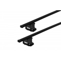 Thule SquareBar Evo Black 2 Bar Roof Rack for Fiat Ducato L1H1 (III) 5dr SWB Low Roof with Bare Roof (2006 to 2014) - Factory Point Mount