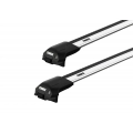 Thule 7204 WingBar Edge Silver 2 Bar Roof Rack for Volkswagen Caddy MK III 4dr SWB with Raised Roof Rail (2016 to 2021) - Raised Rail Mount