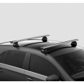 Thule WingBar Evo Silver 2 Bar Roof Rack for Mercedes Benz R Class W251 5dr Wagon with Bare Roof (2006 to 2015) - Factory Point Mount