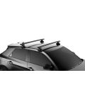 Thule 754 Wingbar Evo Black Roof Racks for Kia Cerato TD 4dr Sedan with Bare Roof (2009 to 2013) - Clamp Mount