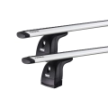 Thule 751 WingBar Evo Silver 2 Bar Roof Rack for Fiat Ducato L1H1 (III) 2dr SWB Low Roof with Factory Mounting Point (2006 to 2014) - Factory Point Mount