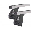 Rhino Rack JA0872 Heavy Duty RL150 Silver 2 Bar Roof Rack for Ford Econovan SWB Low Roof 2dr SWB Low Roof with Rain Gutter (1984 to 2006) - Gutter Mount