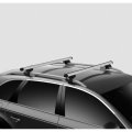 Thule ProBar Evo Silver 2 Bar Roof Rack for Volvo V40 5dr Wagon with Raised Roof Rail (1996 to 2004) - Raised Rail Mount