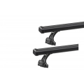 Thule 9520 SquareBar Evo Black 2 Bar Roof Rack for Mitsubishi L300 4dr MWB/LWB Low Roof with Rain Gutter (1980 to 2013) - Gutter Mount
