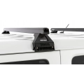 Rhino Rack JA0631 Heavy Duty RL110 Black 2 Bar Roof Rack for Suzuki Jimny JB74 3dr SUV with Rain Gutter (2019 onwards) - Gutter Mount
