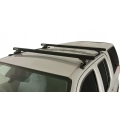 Rhino Rack JA0662 Heavy Duty RLTP Trackmount Black 2 Bar Roof Rack for Nissan Navara D40 (RX) 4dr Ute D40 with Bare Roof (2005 to 2015) - Track Mount