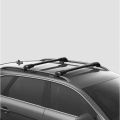 Thule WingBar Edge Black 2 Bar Roof Rack for Mitsubishi Pajero NS-NX 5dr SUV with Raised Roof Rail (2006 to 2022) - Raised Rail Mount