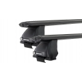 Rhino Rack JA1888 Vortex 2500 Black 2 Bar Roof Rack for Alfa Romeo 147 5dr Hatch with Bare Roof (2001 to 2011) - Clamp Mount