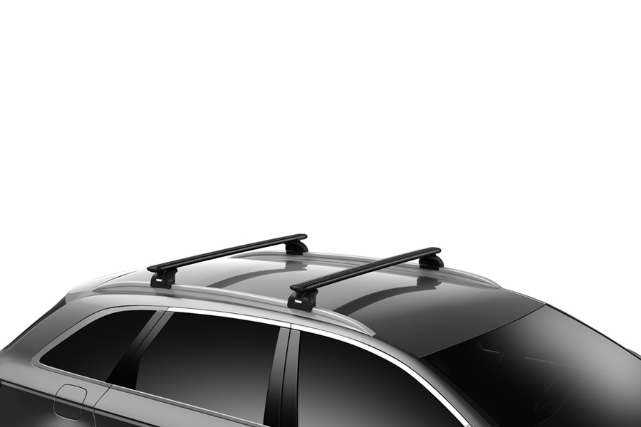 Thule 753 Wingbar Evo Black Roof Racks for Hyundai i30 GD 2dr Coupe with Bare Roof (2012 to 2017) - Factory Point Mount