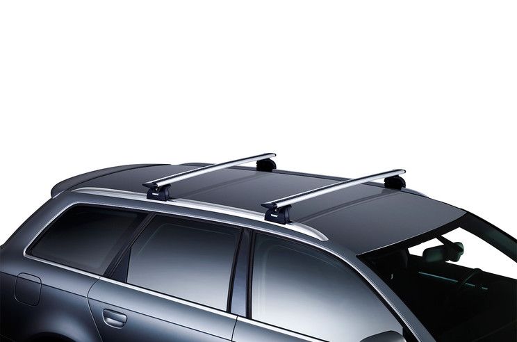 Thule 753 Wingbar Silver Roof Racks for Hyundai Santa Fe CM 5dr SUV with Bare Roof (2006 to 2012) - Factory Point Mount