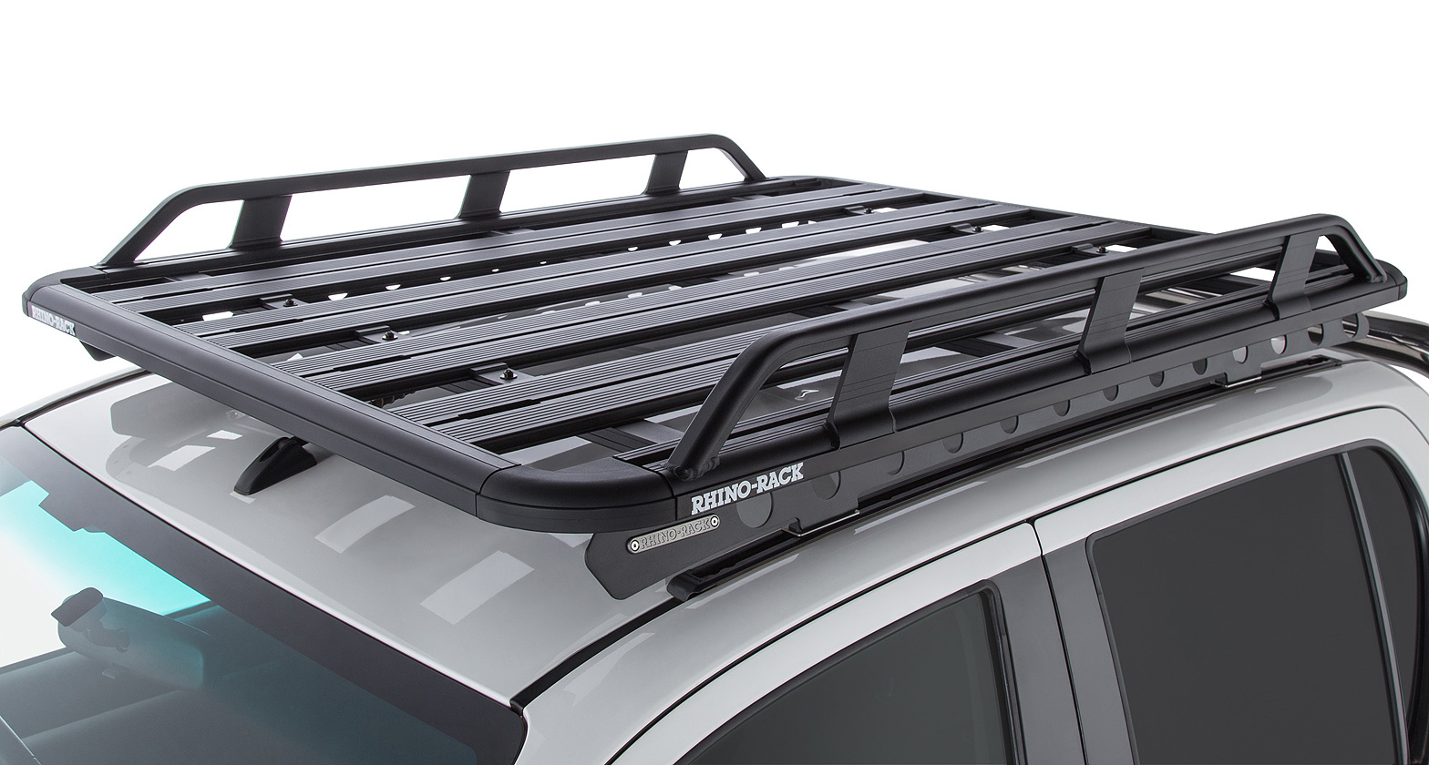 Rhino Rack JC-00302 Pioneer Tradie (1528mm x 1236mm) with Backbone for Toyota Hilux N80 4dr Ute with Bare Roof (2015 onwards) - Track Mount