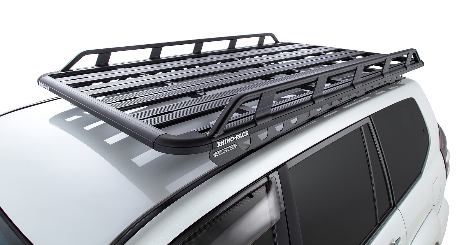 Rhino Rack JB0004 Pioneer Tradie (2128mm x 1236mm) for Toyota Land Cruiser Prado 5dr 120 Series with Bare Roof (2002 to 2009) - Factory Point Mount