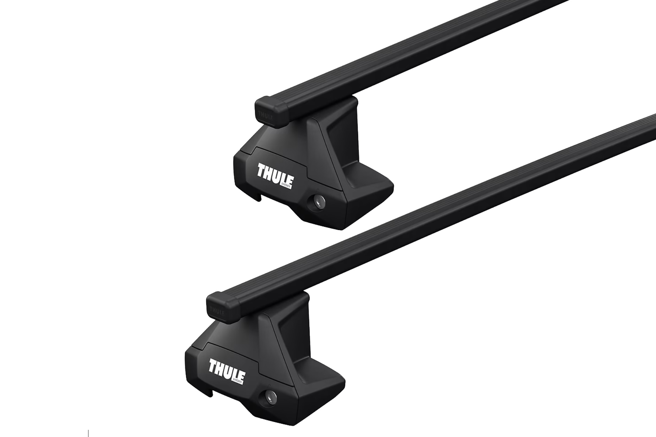 Thule SquareBar Evo Black 2 Bar Roof Rack for Volkswagen T-Roc 5dr SUV with  Bare