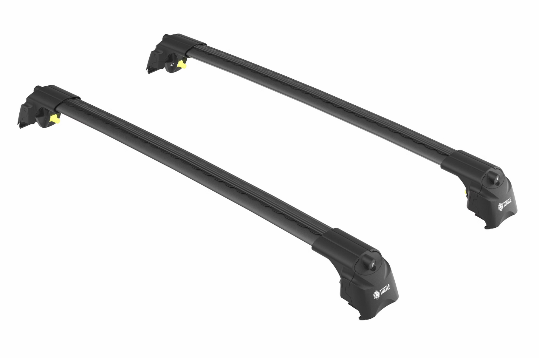 Turtle Air2 Black 2 Bar for Ford Endura 5dr SUV with Flush Roof Rail (2016 onwards)