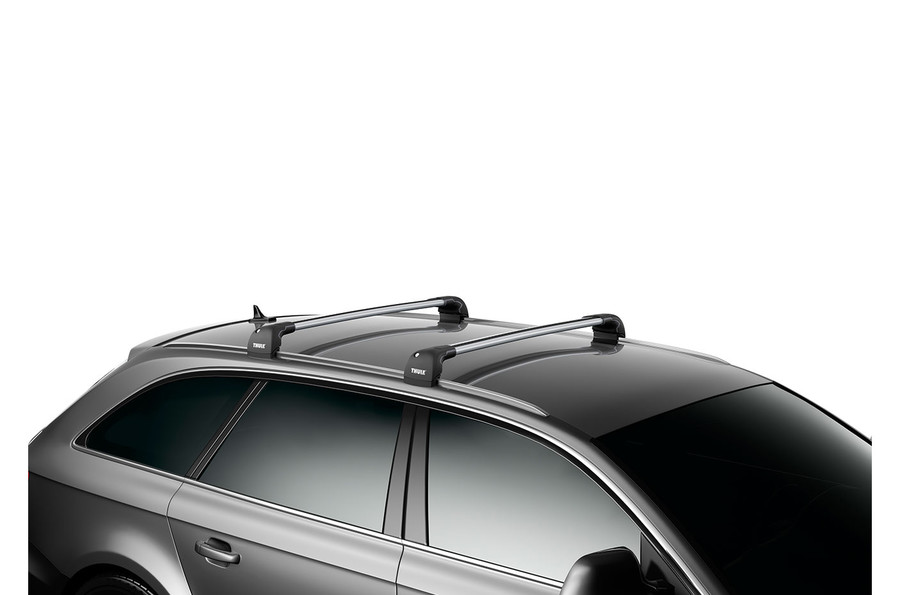 Thule 753 Wingbar Edge Silver Roof Racks for Hyundai i40 5dr Wagon with Flush Roof Rail (2011 to 2019) - Factory Point Mount