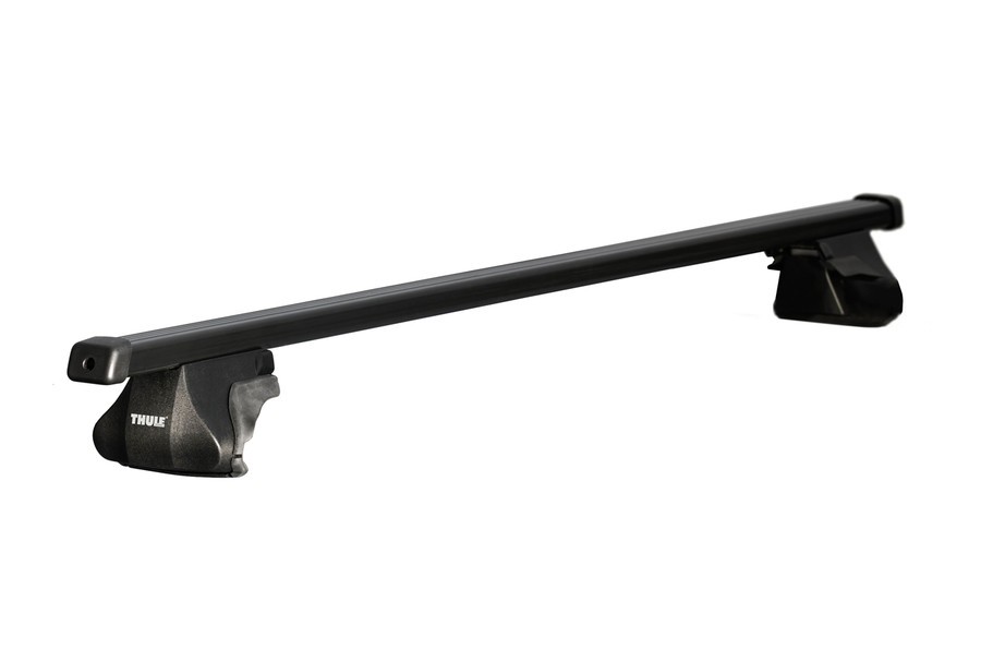 Thule SmartRack Square Black Roof Racks for Kia Clarus 5dr Wagon with Raised Roof Rail (1998 to 2001) - Raised Rail Mount