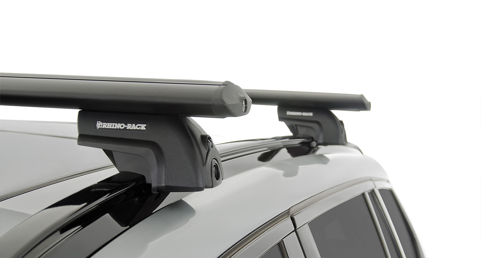 Rhino Vortex SX Black 2 Bar Roof Rack for AUDI Q7 4L 4dr SUV
