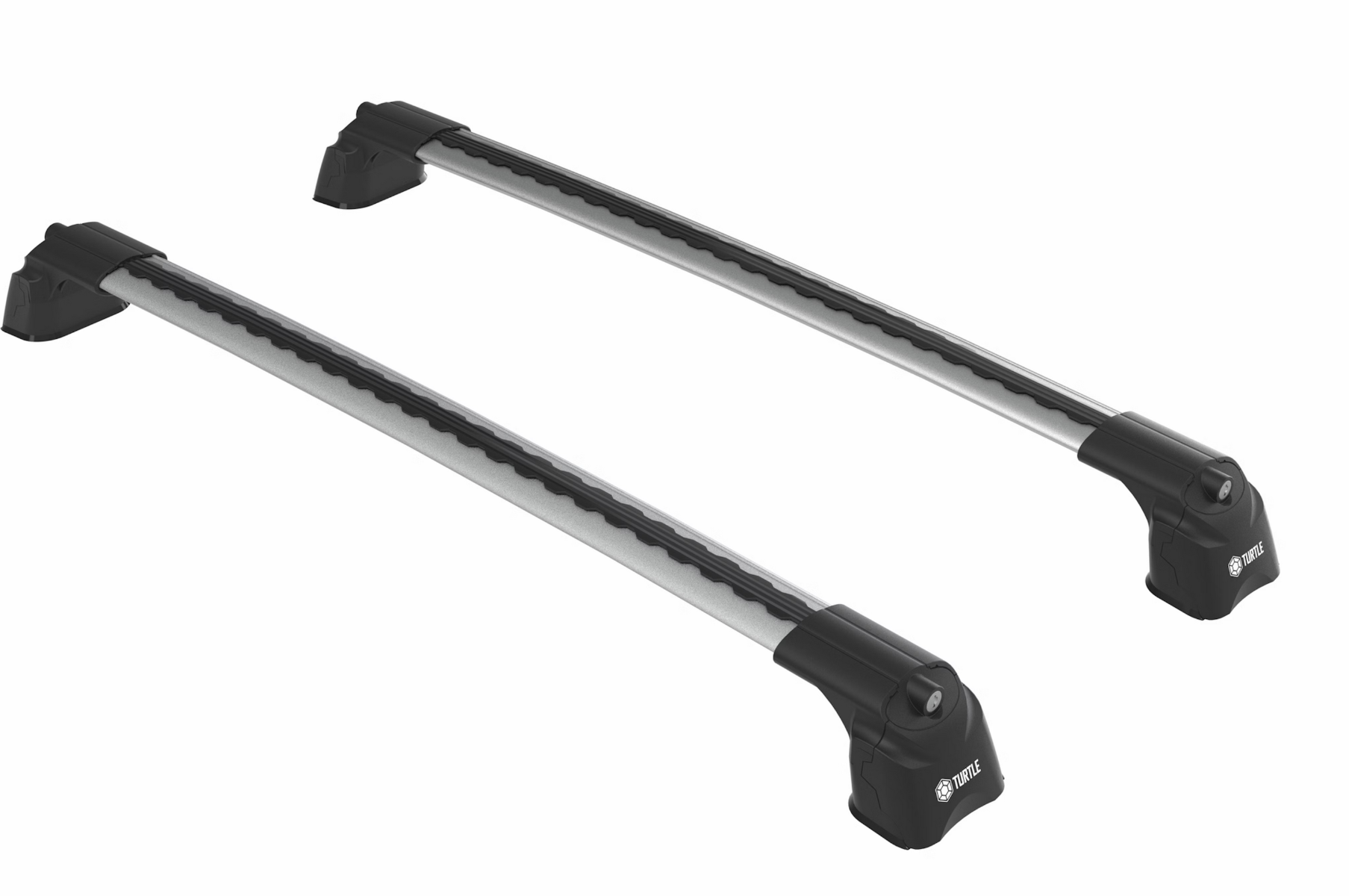 Turtle AIR3 Silver 2 Bar for Volkswagen Amarok 2H 4dr Ute with Factory Mounting Point (2011 to 2023)