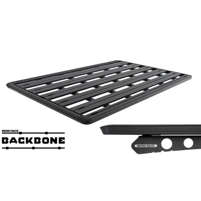 Rhino Rack JB1365 Pioneer Platform (2128mm x 1236mm) with Backbone for Toyota Land Cruiser Prado 5dr 120 Series with Bare Roof (2002 to 2009) - Factory Point Mount