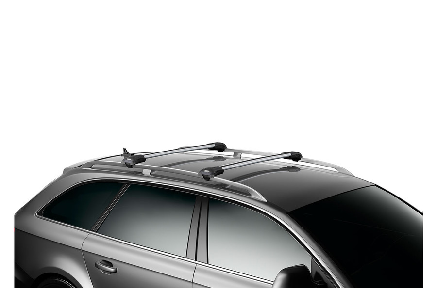 Thule WingBar Edge Rail Silver Roof Racks for Jeep Grand Cherokee WH-WK 5dr SUV with Raised Roof Rail (2005 to 2011) - Raised Rail Mount