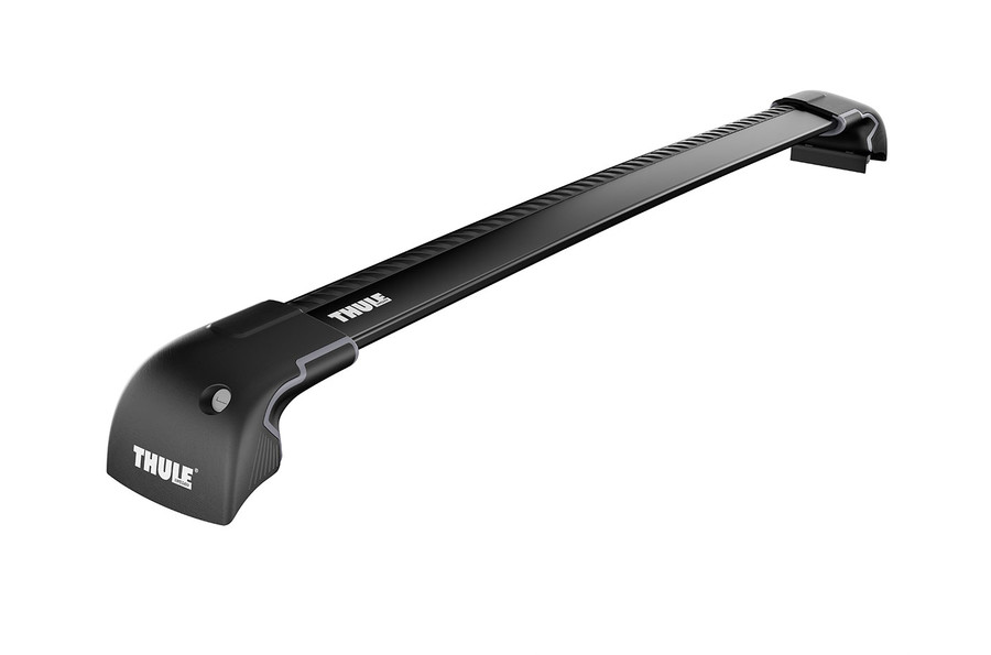 Thule 753 Wingbar Edge Black Roof Racks for Jeep Compass MP 5dr SUV with Bare Roof (2017 onwards) - Factory Point Mount