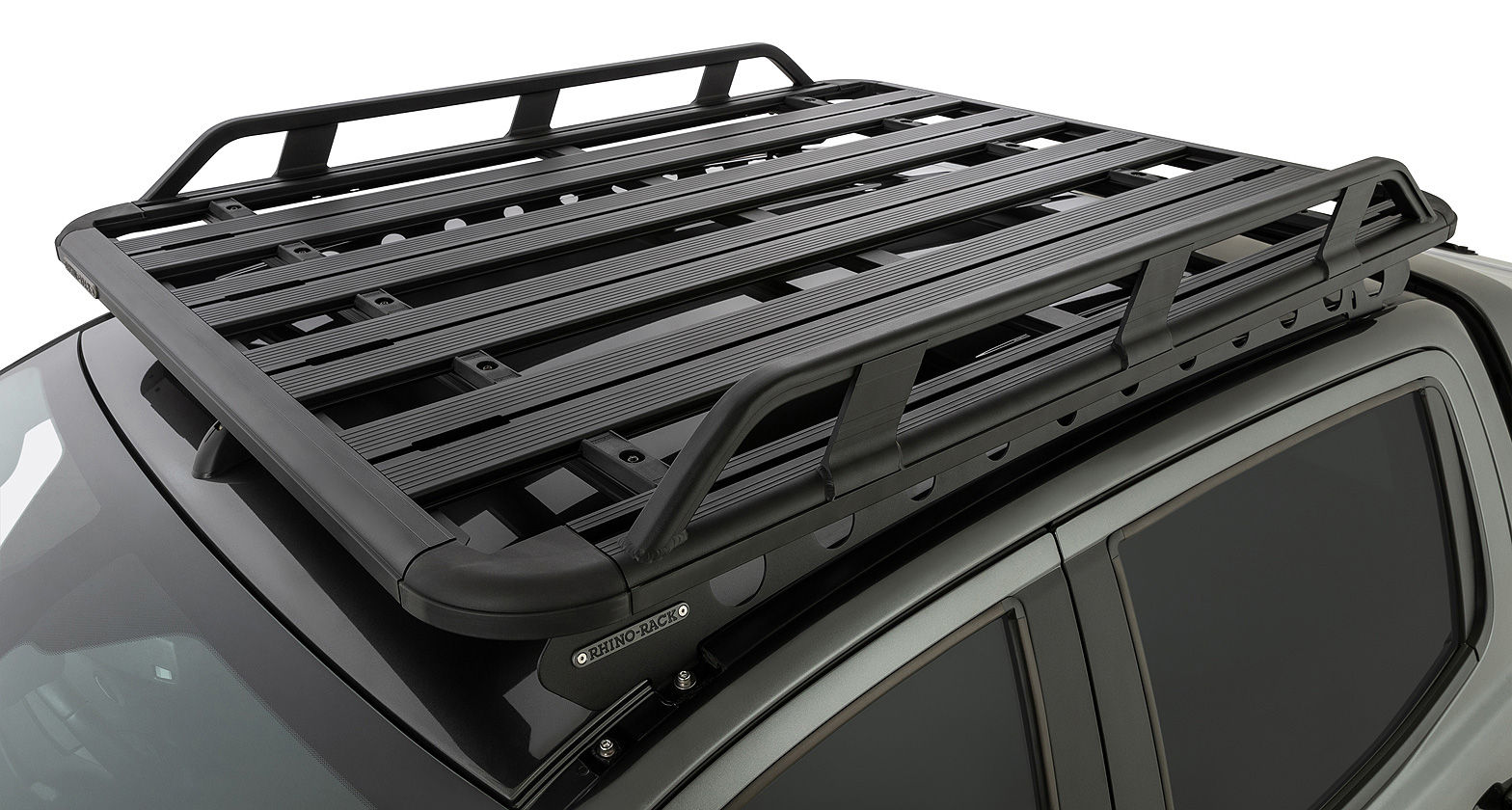 Rhino Rack JB0264 Pioneer Tradie (1528mm x 1236mm) for Ford Ranger PX-PX2-PX3 Wildtrak 4dr Ute with Raised Roof Rail (2011 to 2022) - Custom Point Mount