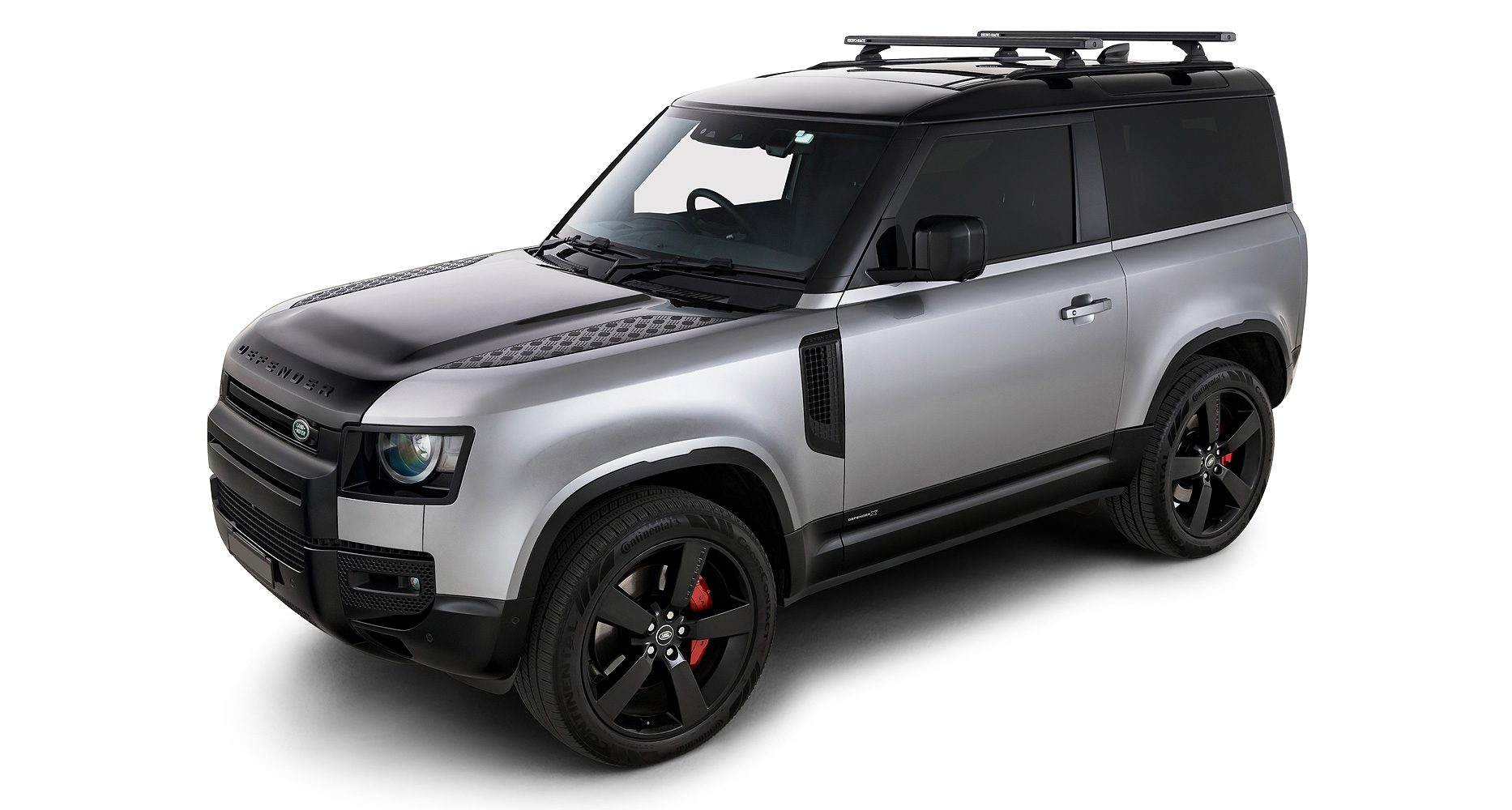 Rhino Rack JC-01593 Reconn-deck 2 Bar RCL-RCH Roof Rack for Land Rover Defender 130 Gen2 5dr SUV with Factory Fitted Track (2023 onwards) - Factory Point Mount