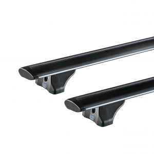 CRUZ Airo FIX Black 2 Bar Roof Rack for BMW 1 Series E87 5dr Hatch with Bare Roof (2004 to 2011) - Factory Point Mount