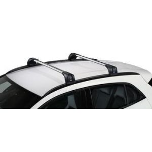 CRUZ Airo Fuse Silver 2 Bar Roof Rack for BMW 5 Series G30 4dr Sedan with Bare Roof (2017 to 2023) - Factory Point Mount