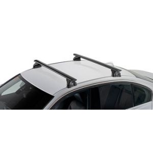 CRUZ Airo FIX Black 2 Bar Roof Rack for Vauxhall Meriva A MPV 5dr Wagon with Bare Roof (2003 to 2009) - Factory Point Mount